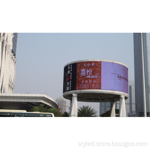 SRY transparent led display screen mobile advertising trailer p10 curve led screen